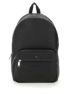 Hugo Boss Ray Structured Black Logo Backpack In Black