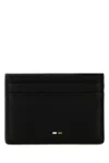 Hugo Boss Faux-leather Card Holder With Signature Stripe