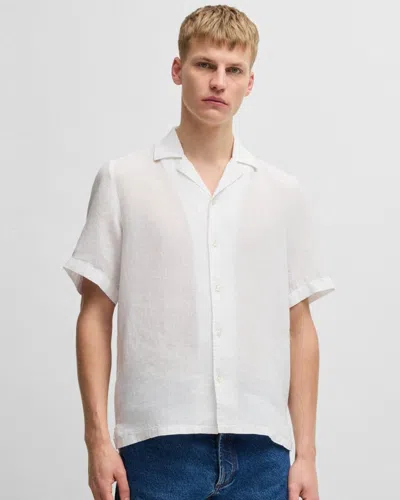 Hugo Boss Rayer Mens Short Sleeve Shirt 50546244 In White