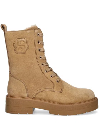 Hugo Boss Rebby Boots In Neutrals