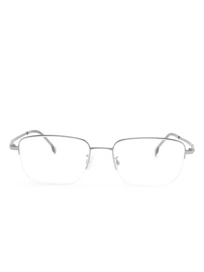 Hugo Boss Rectangle-frame Glasses In Grey