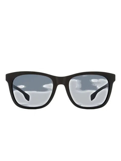 Hugo Boss Rectangle-frame Sunglasses In Burgundy