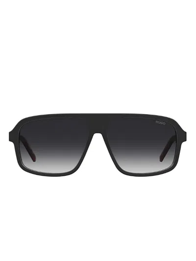 Hugo Boss Rectangle Frame Sunglasses In Black