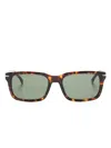 Hugo Boss Rectangle-frame Sunglasses In Braun