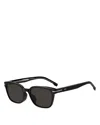 Hugo Boss Rectangle Sunglasses, 55mm In Black