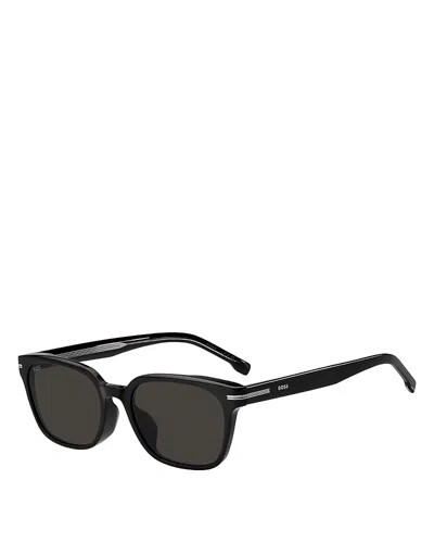 Hugo Boss Rectangle Sunglasses, 55mm In Black