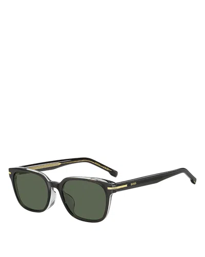 Hugo Boss Rectangle Sunglasses, 55mm In Green