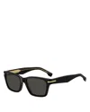 Hugo Boss Rectangle Sunglasses, 56mm In Black/gray