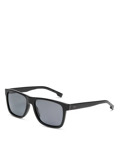 Hugo Boss Rectangle Sunglasses, 57mm In Black