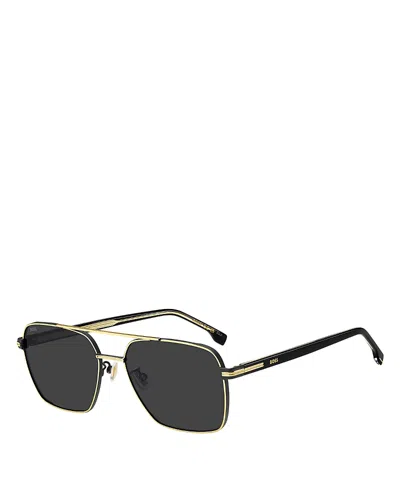 Hugo Boss Rectangle Sunglasses, 58mm In Black