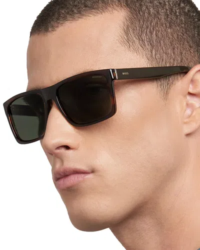 Hugo Boss Rectangle Sunglasses, 59mm In Brown