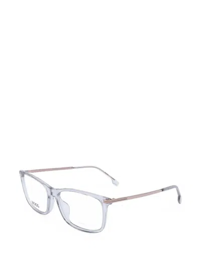 Hugo Boss Rectangle-frame Glasses In Transparent