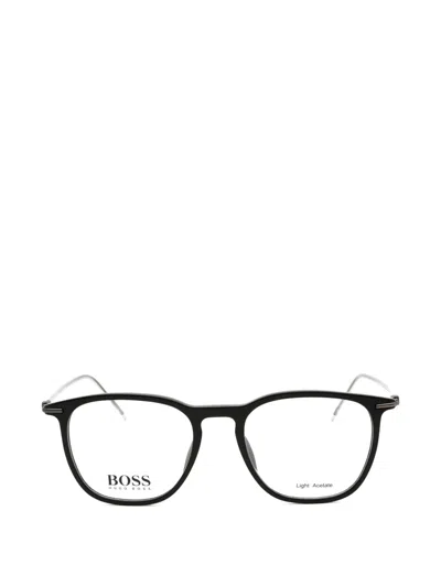 Hugo Boss Rectangle-frame Glasses In Black