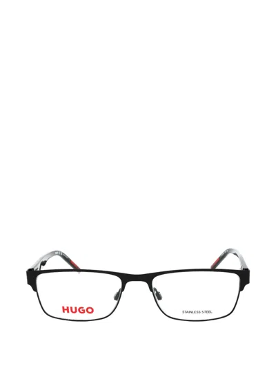 Hugo Boss Rectangle-frame Glasses In Black