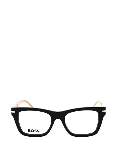 HUGO BOSS RECTANGLE-FRAME GLASSES