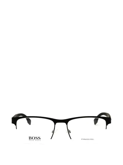 Hugo Boss Rectangle-frame Glasses In Black
