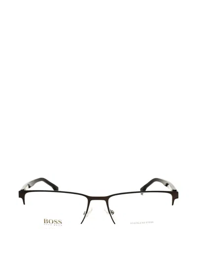 Hugo Boss Rectangle-frame Glasses In Black