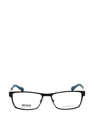 Hugo Boss Rectangle-frame Glasses In Black