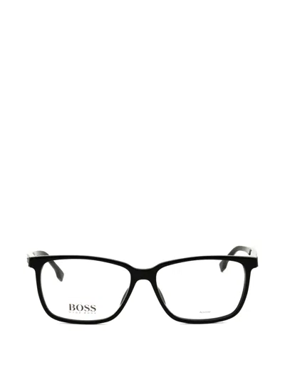 Hugo Boss Rectangle-frame Glasses In Black