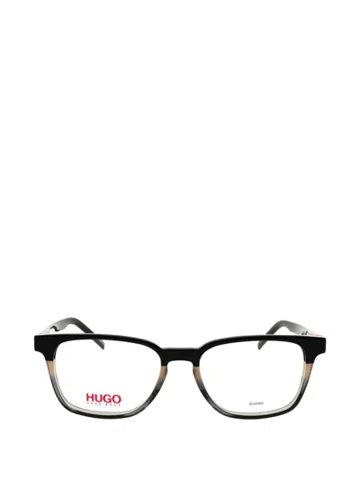 Hugo Boss Rectangle-frame Glasses In Black