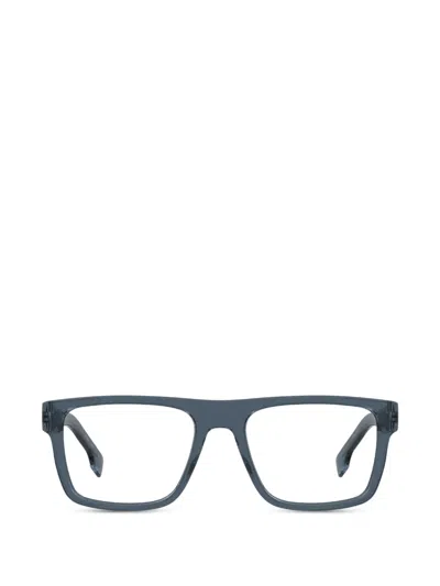 Hugo Boss Rectangle-frame Glasses In Blue