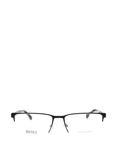 Hugo Boss Rectangle-frame Glasses In Blue