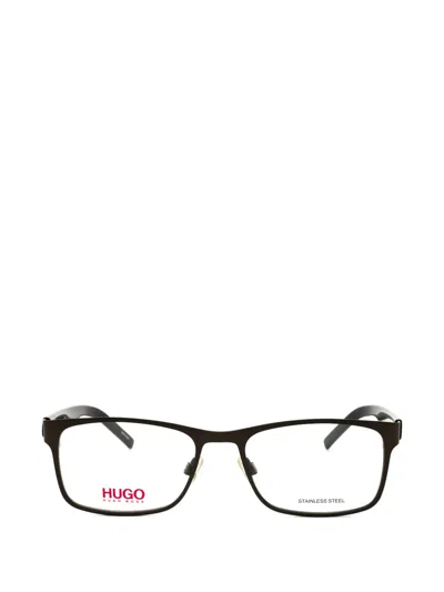 Hugo Boss Rectangle-frame Glasses In Brown