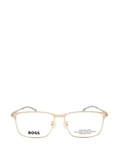Hugo Boss Rectangle-frame Glasses In Transparent