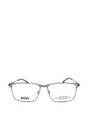 Hugo Boss Rectangle-frame Glasses In Gray