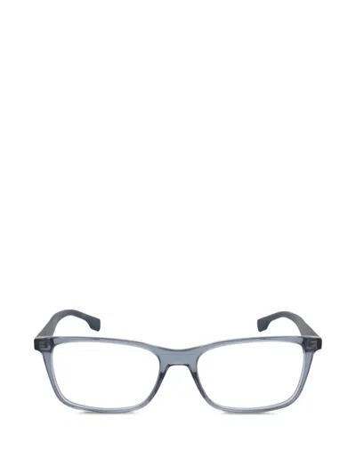 Hugo Boss Rectangle-frame Glasses In Gray