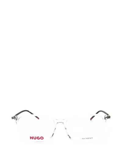 Hugo Boss Rectangle-frame Glasses In Brown