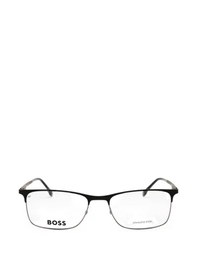 Hugo Boss Rectangle-frame Glasses In Black