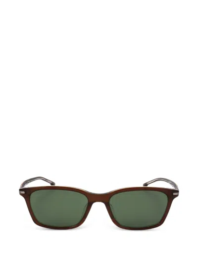 Hugo Boss Rectangle-frame Sunglasses In Brown