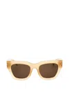 Hugo Boss Rectangle-frame Sunglasses In Brown