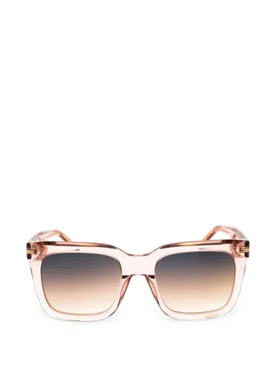 Hugo Boss Rectangle-frame Sunglasses In Brown