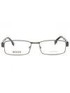 Hugo Boss Rectangular Men's Eyeglasses Boss 1519 In Gray