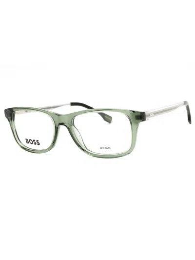 Hugo Boss Rectangular Men's Eyeglasses Boss 1547 In Green