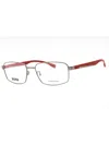 Hugo Boss Rectangular Metal Eyeglasses 57mm In Metallic