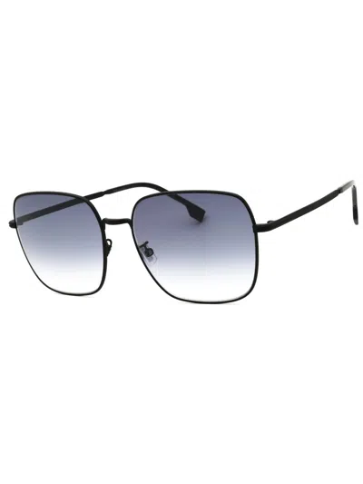 Hugo Boss Rectangular Metal Unisex Sunglasses In Black