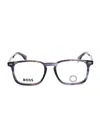 Hugo Boss Rectangular Mini Eyeglasses For Men In Multi