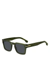 Hugo Boss Rectangular Sunglasses, 50mm In Green/gray Solid