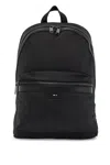 Hugo Boss Recycled Fabric Backpack In Black