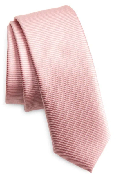 Hugo Boss Recycled Polyester Tie In Light Pink