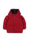 Hugo Boss Red Down Jacket For Baby Boy With Logo In Red