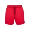 Hugo Boss Red Logo Shorts In Red