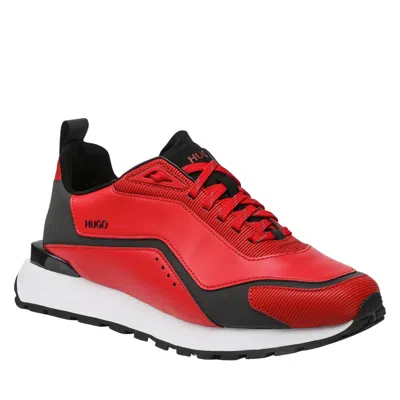 Pre-owned Hugo Boss Red Mens Shoe Cubite Runn Thpu 50464641610