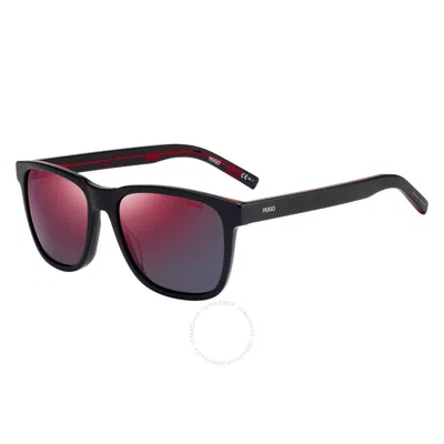 Hugo Boss Red Mirror Square Men's Sunglasses Hg 1073/s 0uyy/ao 56 In Red   / Black
