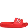 HUGO BOSS RED SLIPPERS FOR BOY WITH LOGO