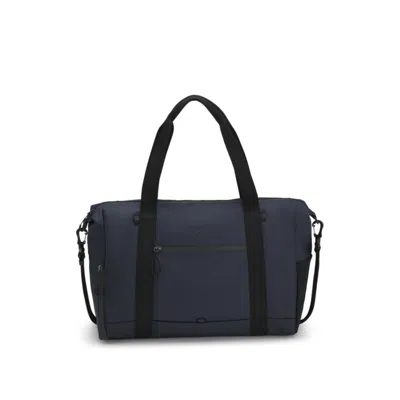 Hugo Boss Reflective-detail Holdall In Faux Leather In Blue