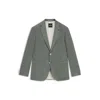 Hugo Boss Regular-fit Blazer In Checked Wool In Green